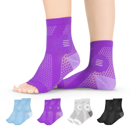 Neuropathy Socks | Compression Toeless Foot Pain Relief Sleeves for Diabetics and Peripheral Treatment (Pair)