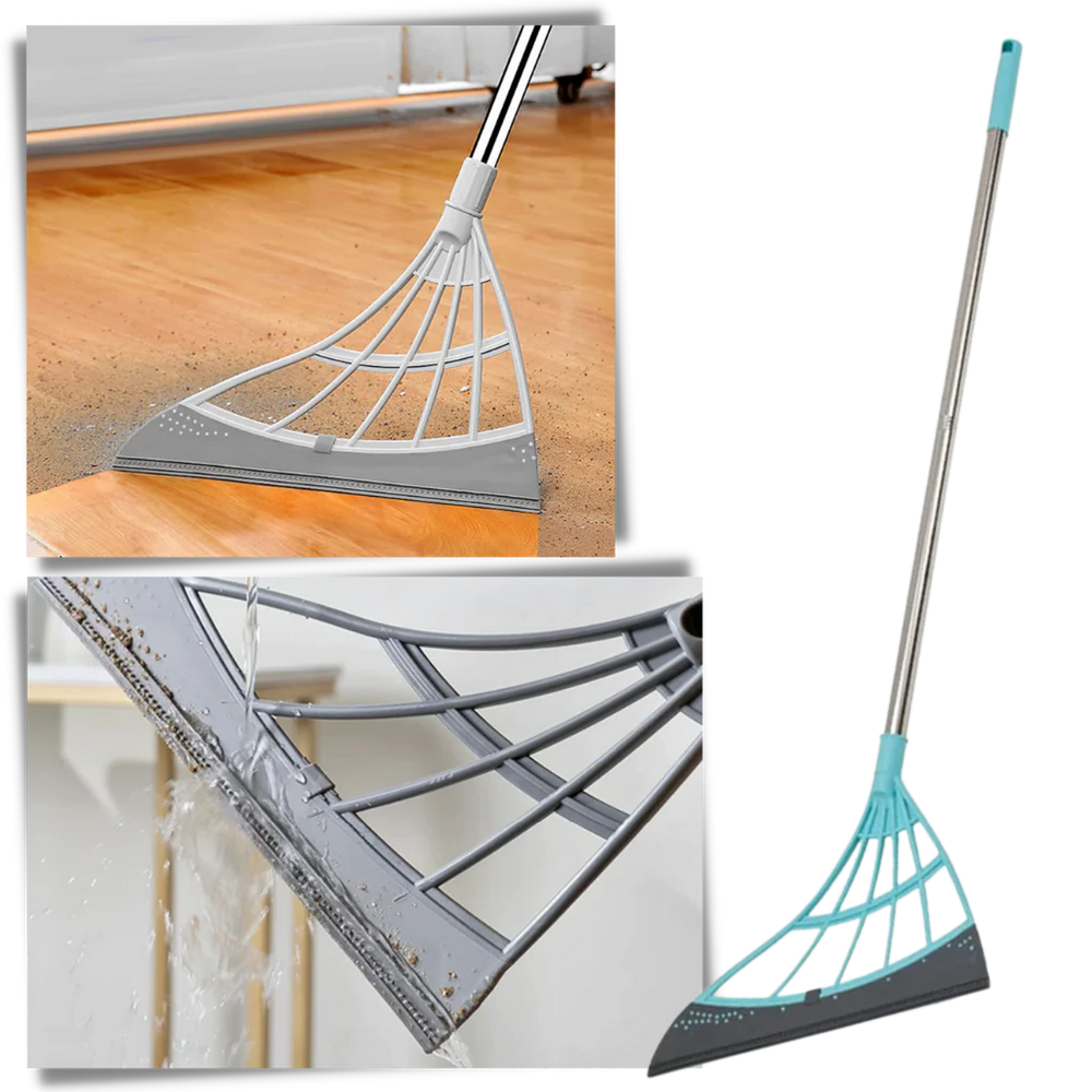 Telescopic rubber sweeper