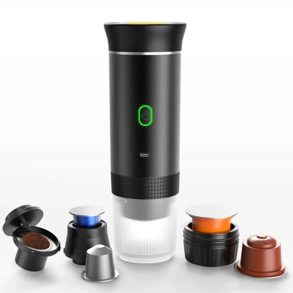 Wireless Espresso Coffee Machine Portable 3 in 1 Coffee Maker with Capsule and Powder