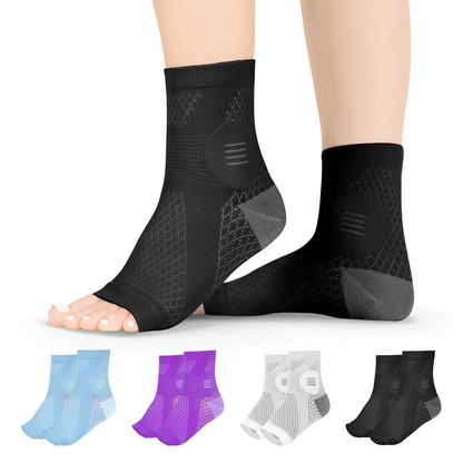 Neuropathy Socks | Compression Toeless Foot Pain Relief Sleeves for Diabetics and Peripheral Treatment (Pair)