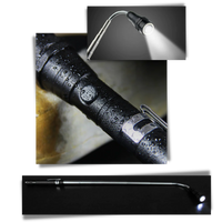 Telescopic magnetic LED flashlight