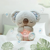 Anxiety Relief Koala Plush Toy with Music, Lights and Rhythmic Breathing Motion