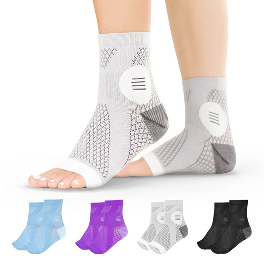 Neuropathy Socks | Compression Toeless Foot Pain Relief Sleeves for Diabetics and Peripheral Treatment (Pair)