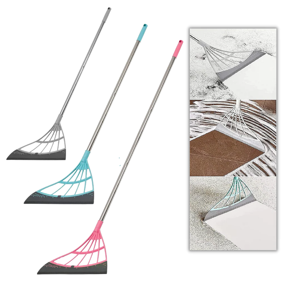 Telescopic rubber sweeper