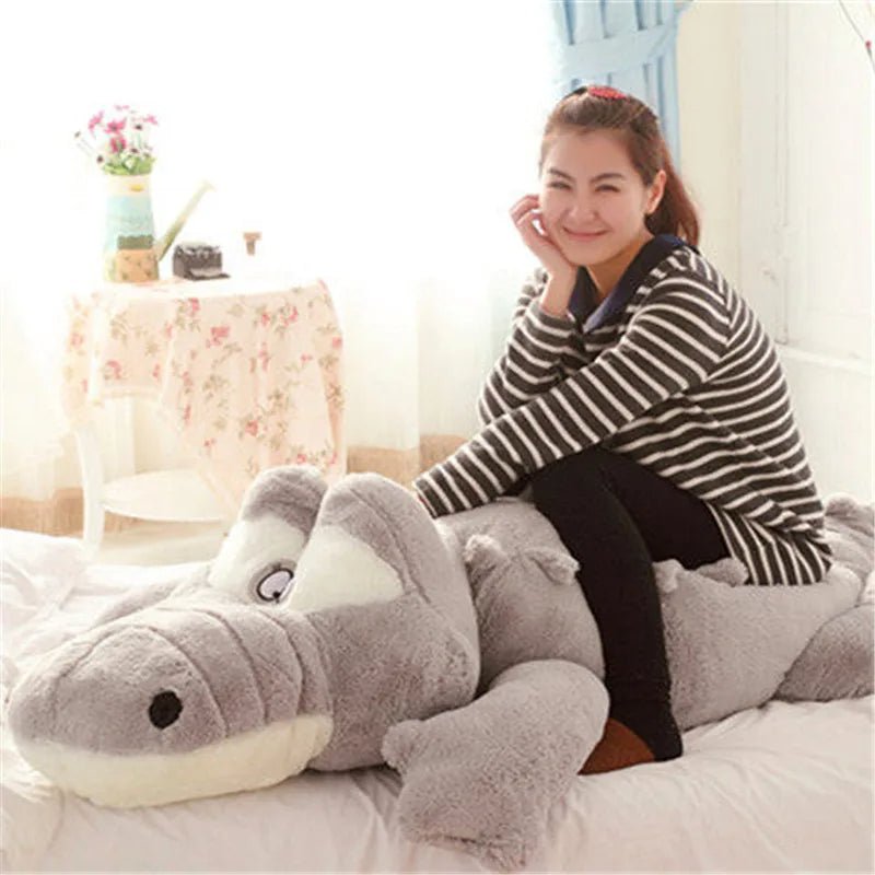 Oversized Huggable Crocodile Plush Pillow – Ultra-Soft Simulation Pillow for Kids & Girls