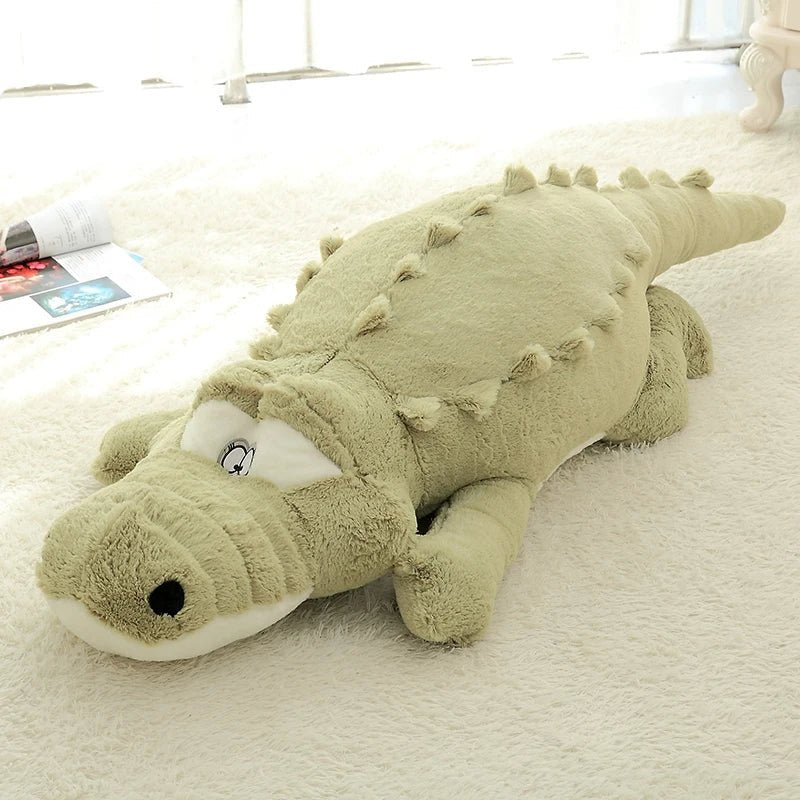 Oversized Huggable Crocodile Plush Pillow – Ultra-Soft Simulation Pillow for Kids & Girls