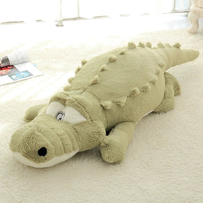 Oversized Huggable Crocodile Plush Pillow – Ultra-Soft Simulation Pillow for Kids & Girls