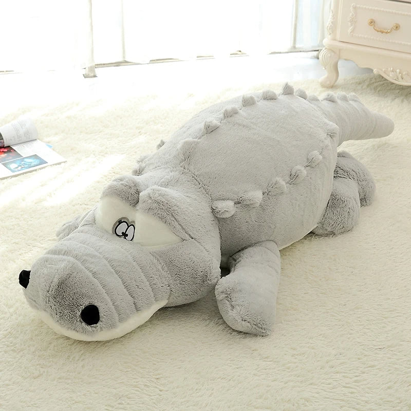 Oversized Huggable Crocodile Plush Pillow – Ultra-Soft Simulation Pillow for Kids & Girls