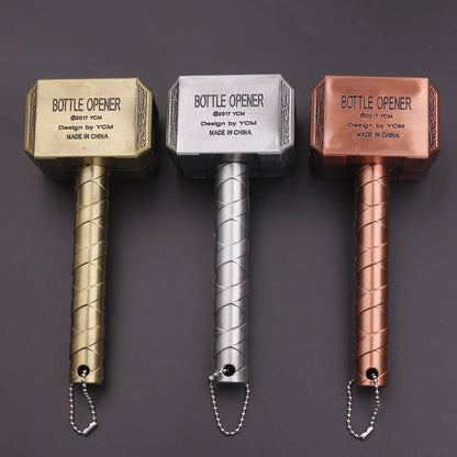 Oversized Thor-Shaped Beer Bottle Opener – Multifunctional Hammer Design with Long Handle for Kitchen and Bar Adventures