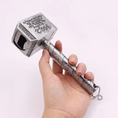 Oversized Thor-Shaped Beer Bottle Opener – Multifunctional Hammer Design with Long Handle for Kitchen and Bar Adventures