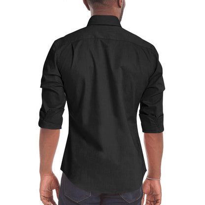 Oxford Stretch Zip Shirt - No Iron Wrinkle Free Casual Button Down Long Sleeve
