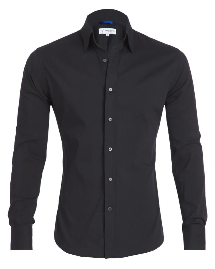 Oxford Stretch Zip Shirt - No Iron Wrinkle Free Casual Button Down Long Sleeve