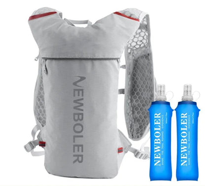 Ultralight Trail Running Vest – 5L Hydration Backpack for Marathoners with Breathable Straps and 500ml Water Bottle Included