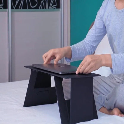 Paper-Thin Folding Laptop Riser - Portable Sit-Stand Desk for Desk, Bed and Lap