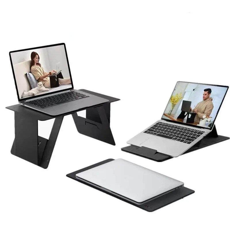 Paper-Thin Folding Laptop Riser - Portable Sit-Stand Desk for Desk, Bed and Lap