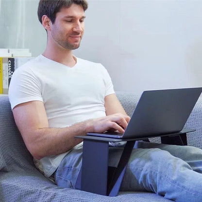 Paper-Thin Folding Laptop Riser - Portable Sit-Stand Desk for Desk, Bed and Lap