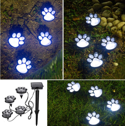 Paw Garden Lights - Paw Print  Solar Lights