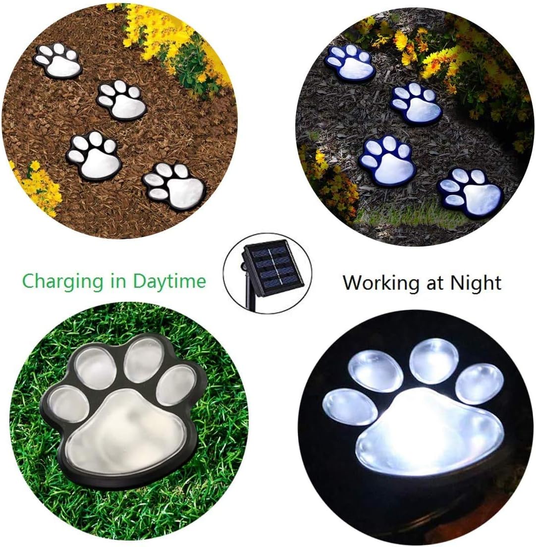 Paw Garden Lights - Paw Print  Solar Lights
