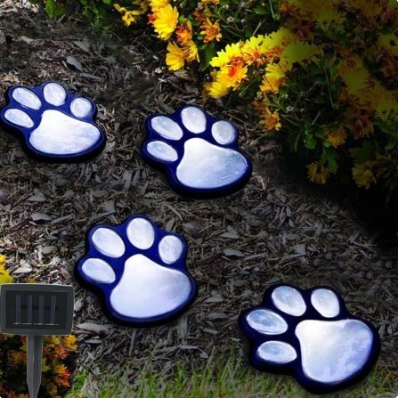 Paw Garden Lights - Paw Print  Solar Lights