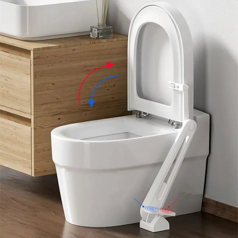 Foot Pedal Toilet Seat Lifter – Hands-Free Lifter for Standard Plastic Seats