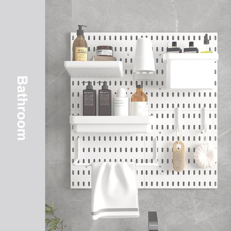 Customizable Peg Board - Wall Rack Organizer
