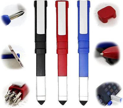 Pen-shaped Phone Holder - Multifunctional Ballpoint Pen with Screwdriver Sets