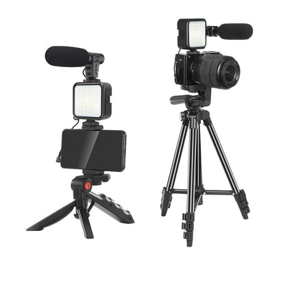 Phone Vlogging Kit – Remote Control, LED Light & Shotgun Microphone