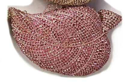 Crystal Tree Leaf Clutch – Women’s Gold, Orange, Green & Blue Diamond Evening Bags for Weddings, Parties & Luxury Fashion