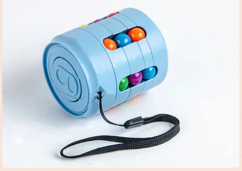 Magic Rotating Beans Puzzle Cube – Montessori Educational Toy & Fidget Game for Kids and Adults Stress Relief