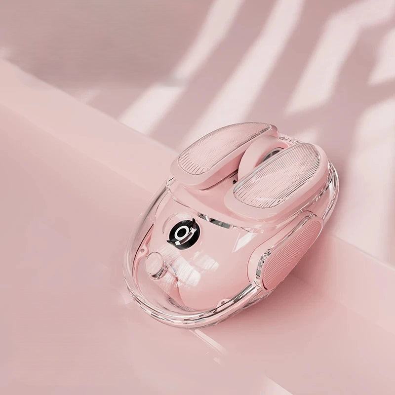Transparent Wireless Mouse – Silent Click, Bluetooth + 2.4G Dual-Mode, Rechargeable, RGB