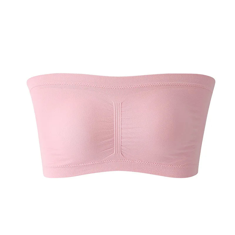 Women’s Strapless Tube Bralette – Sexy Plus Size Bandeau Crop Top Bustier Bra, Invisible Support, Perfect Lingerie for All Sizes