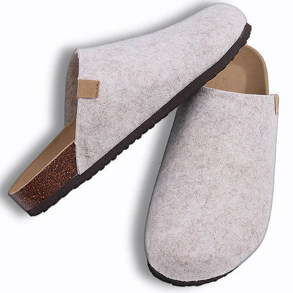 Comwarm Arch Support Suede Mules – Unisex Cork Sole Clogs for Home, Beach, Outdoor Comfort & Stylish Everyday Footwear