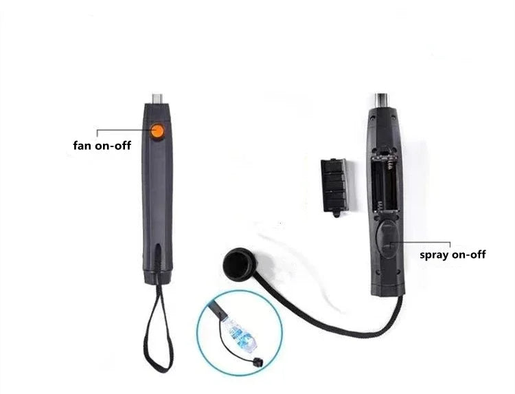 Misting Fan Umbrella – Full-Size Shade with a Built-In Fan and Hand-Pump Mist
