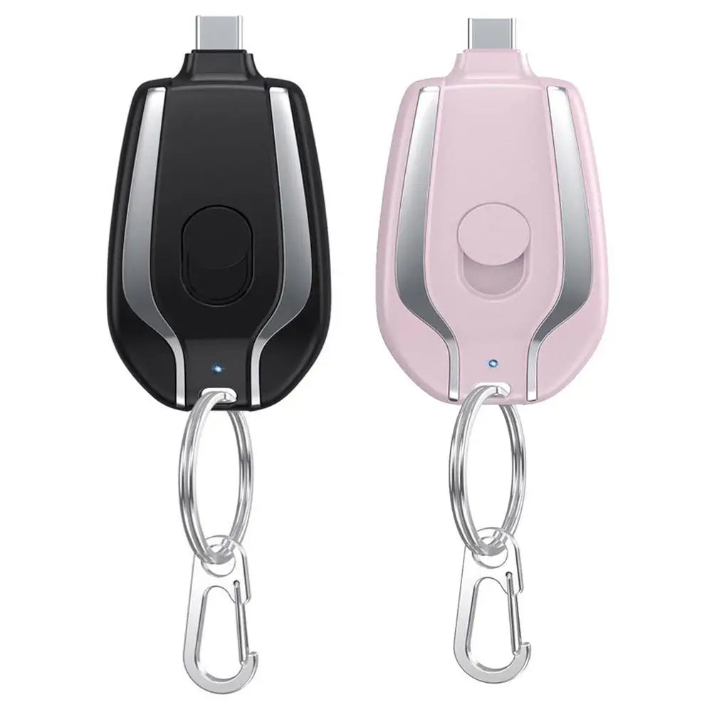 Mini Emergency Power Bank Keychain Charger – Ultra-Compact Portable Battery Pack with Fast Wireless Charging for Phones, Perfect for Travel and Outdoors