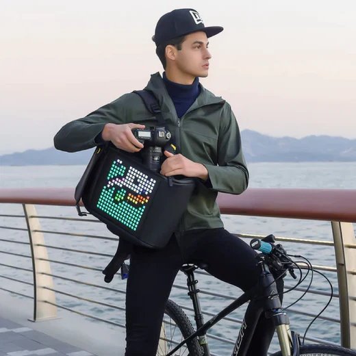 Pixel Lighting LED Backpack - DIY Unique Gift Travel Backpack For Men And Women