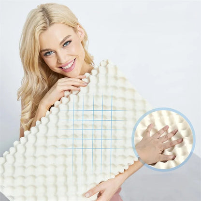 Pure Natural Latex Cervical Pillow – Orthopedic Memory Foam for Deep Sleep & Mite Protection