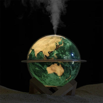 USB Planet Humidifier - 330ML Mist Maker with Colorful Night Light