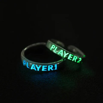Player 1 Player 2 Couple Gaming Ring - Matching Ring for  Lovers this Valentine's Day