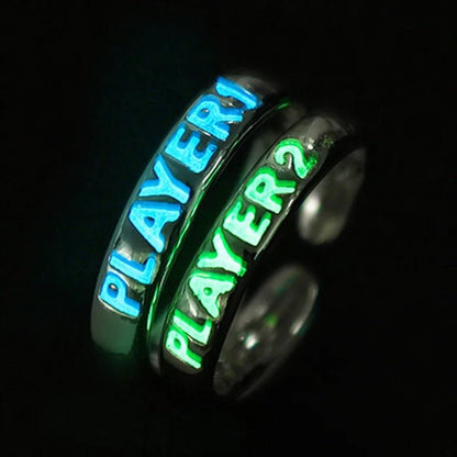 Player 1 Player 2 Couple Gaming Ring - Matching Ring for  Lovers this Valentine's Day