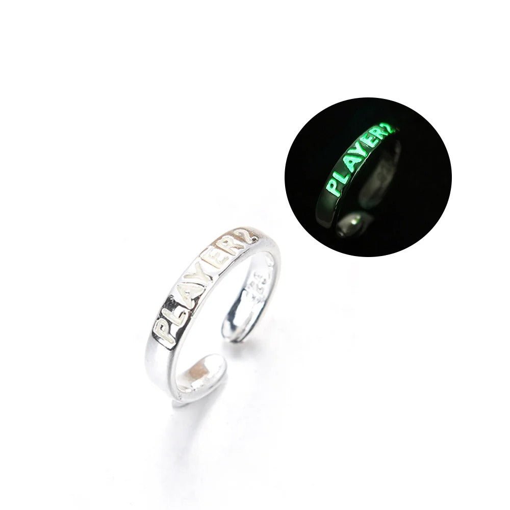 Player 1 Player 2 Couple Gaming Ring - Matching Ring for  Lovers this Valentine's Day