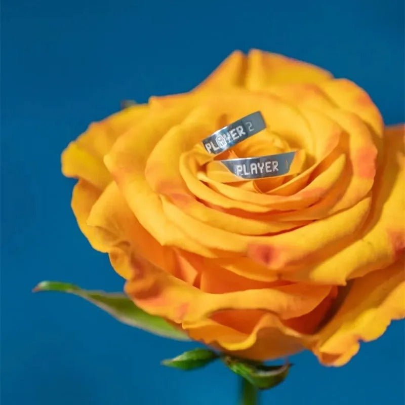 Player 1 Player 2 Couple Gaming Ring - Matching Ring for  Lovers this Valentine's Day