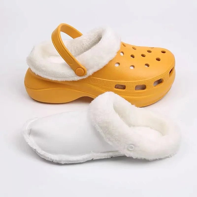 Plush Liners for Crocs and Similar Clogs – Removable Winter Inserts