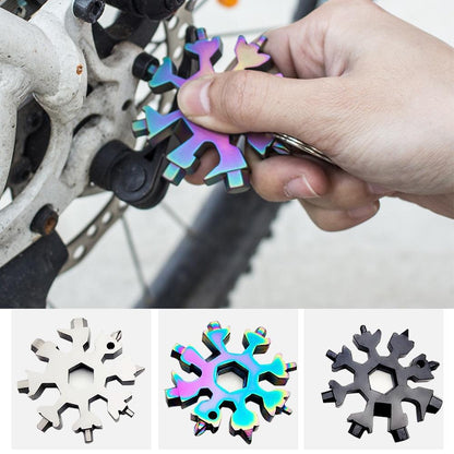 Portable 18-in-1 Mini Snowflake Multi Pocket Tool