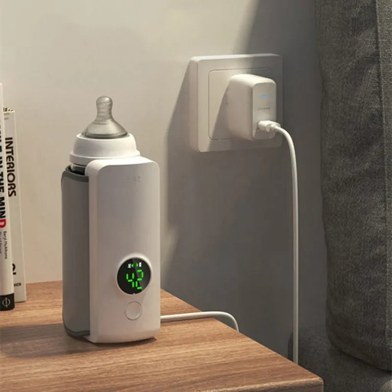 Portable Bottle Warmer - Rechargeable  6 Levels Adjustment Baby Bottle Heater