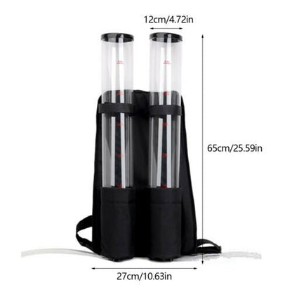 Portable Beverage Dispenser - Dual Tank Double Beverage Dispenser Backpack, 6L Portable Beer and Liquor Dispenser