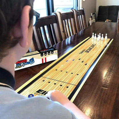 Portable Mini Bowling Game - Indoor Use, Office Fun, Family Interaction, Travel, and Sports - Compact Tabletop Bowling Set