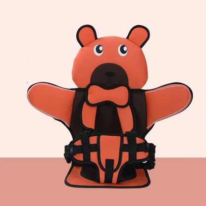 Bear-Shaped Padded Seat Liner with Support Harness - for Strollers, High Chairs & Dining Chairs