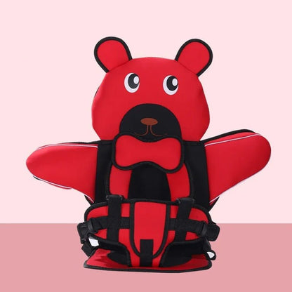 Bear-Shaped Padded Seat Liner with Support Harness - for Strollers, High Chairs & Dining Chairs