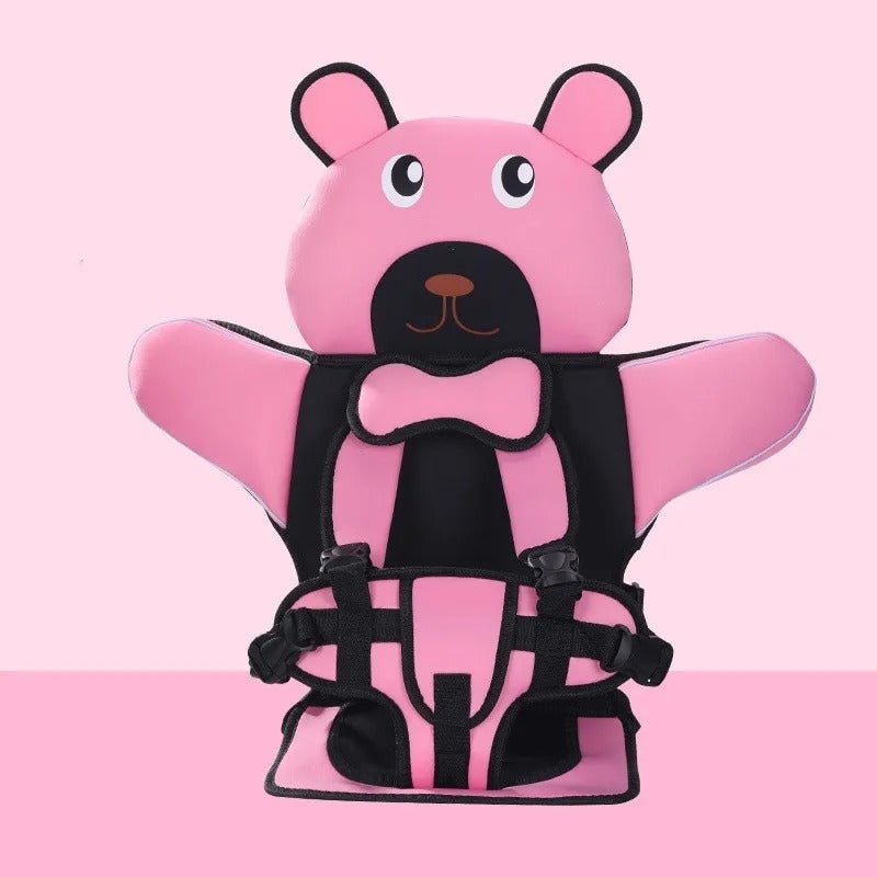 Bear-Shaped Padded Seat Liner with Support Harness - for Strollers, High Chairs & Dining Chairs