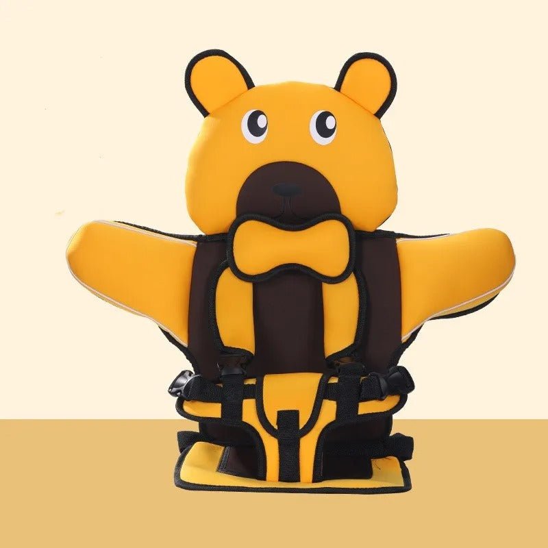 Bear-Shaped Padded Seat Liner with Support Harness - for Strollers, High Chairs & Dining Chairs